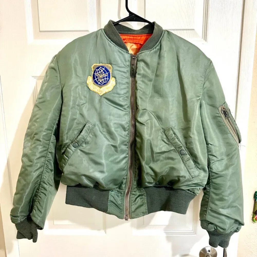 US Air Force 1960s MA-1 Flight Jacket Size Small Vintage